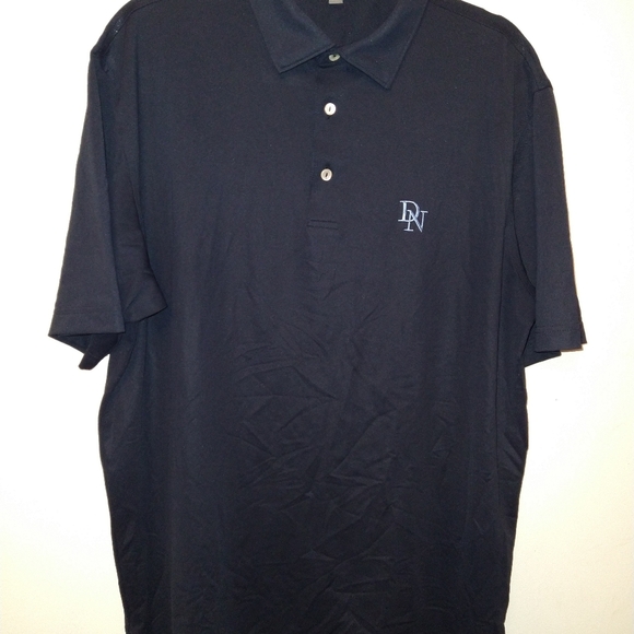 Peter Millar Other - Peter Millar Summer Comfort Black Short Sleeve Polo Golf Shirt Men's sz Large